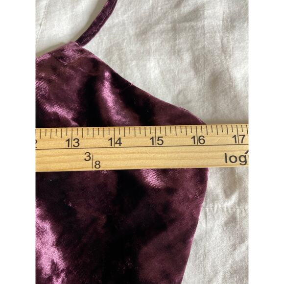 Dex Velvet Halter Mini Dress Plum - Picture 6 of 9